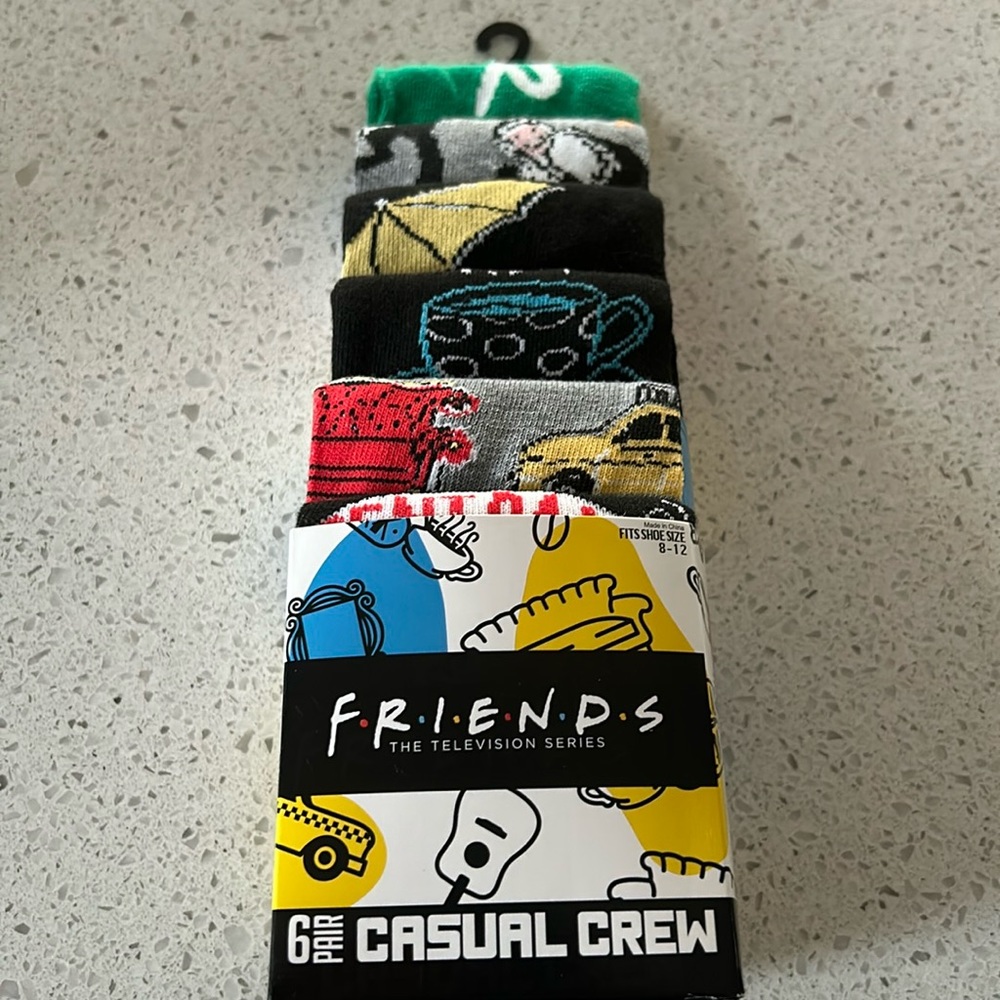 Friends 6pair casual crew socks